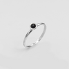 Silver ring with onyx