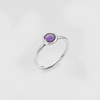 Silver ring with amethyst
