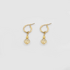 Set of earrings with yellow opal and citrine charms
