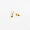Nicole Earrings with Amber Charms
