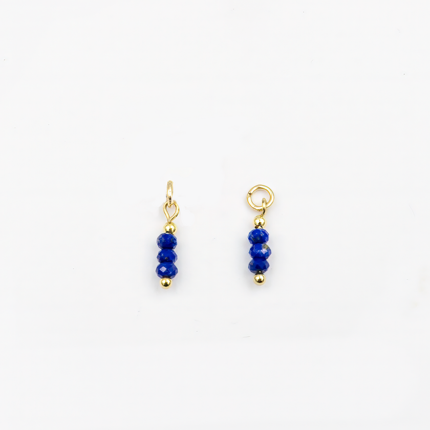 NatalyEarrings with lapis lazuli charms