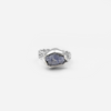 Silver ring with raw tanzanite
