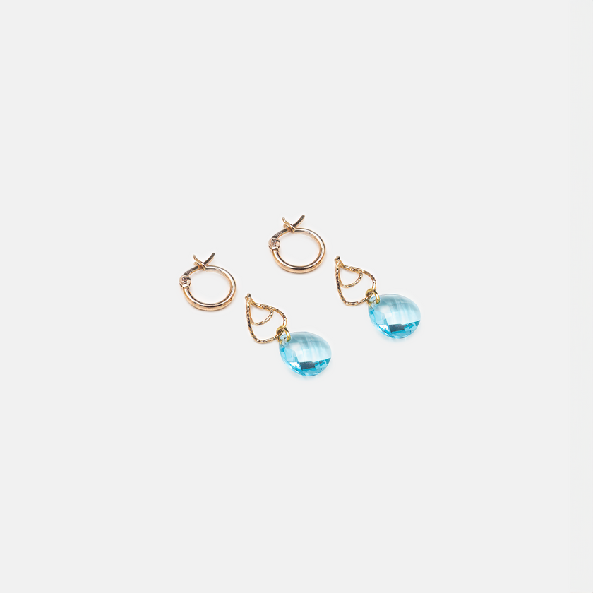 Penny set of 2 pendants and hoop earrings
