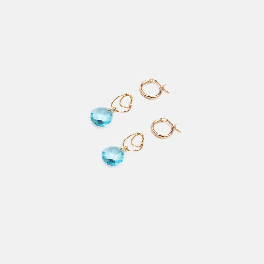 Penny set of 2 pendants and hoop earrings