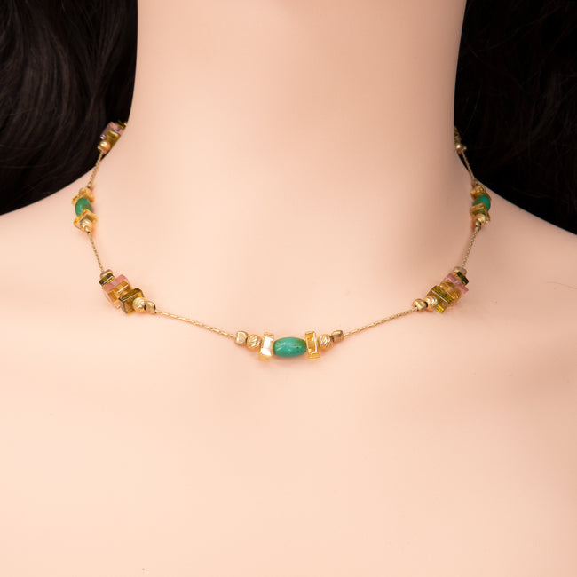 Silver and turquoise necklace