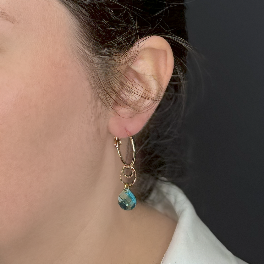 Penny set of 2 pendants and hoop earrings
