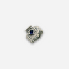 Silver ring with iolite stone