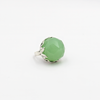 Silver ring combined with green opalite