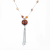 925 silver necklace and agates combined with a Yashpah pendant