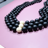 Silver necklace with topaz and citrine stones