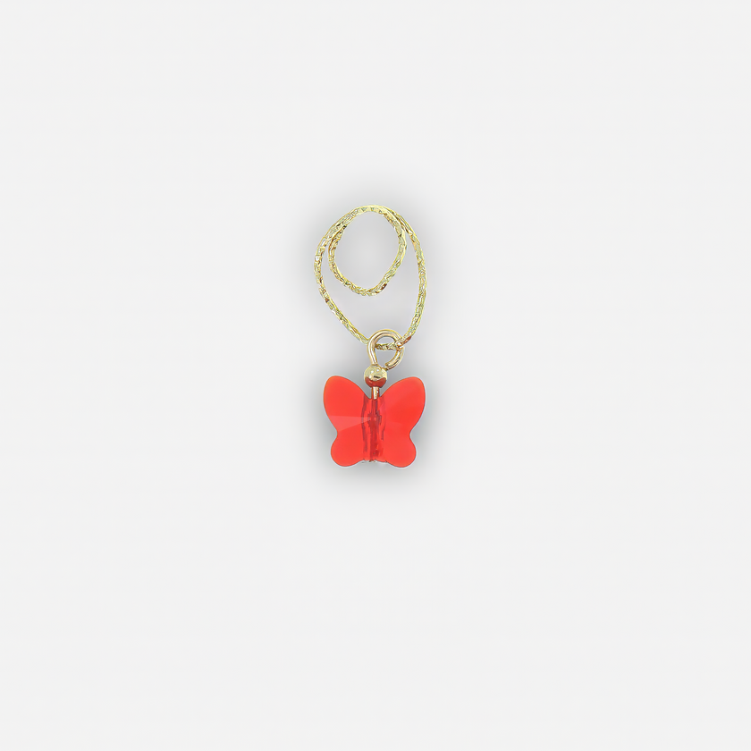 Polly Red Hoop and Charm Earrings