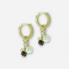 Sabrina earrings and necklace with 2 pendants