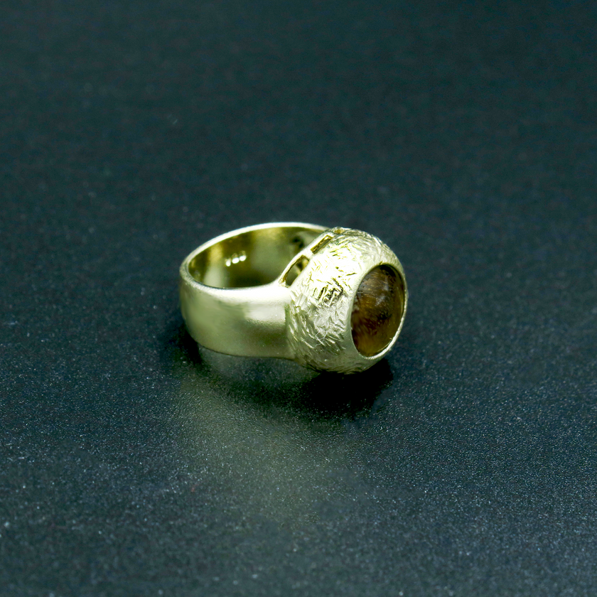 טבעת כסף 925 עם עיין טיגר