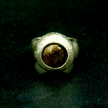 Серебряное кольцо 925 пробы с тигровым глазом