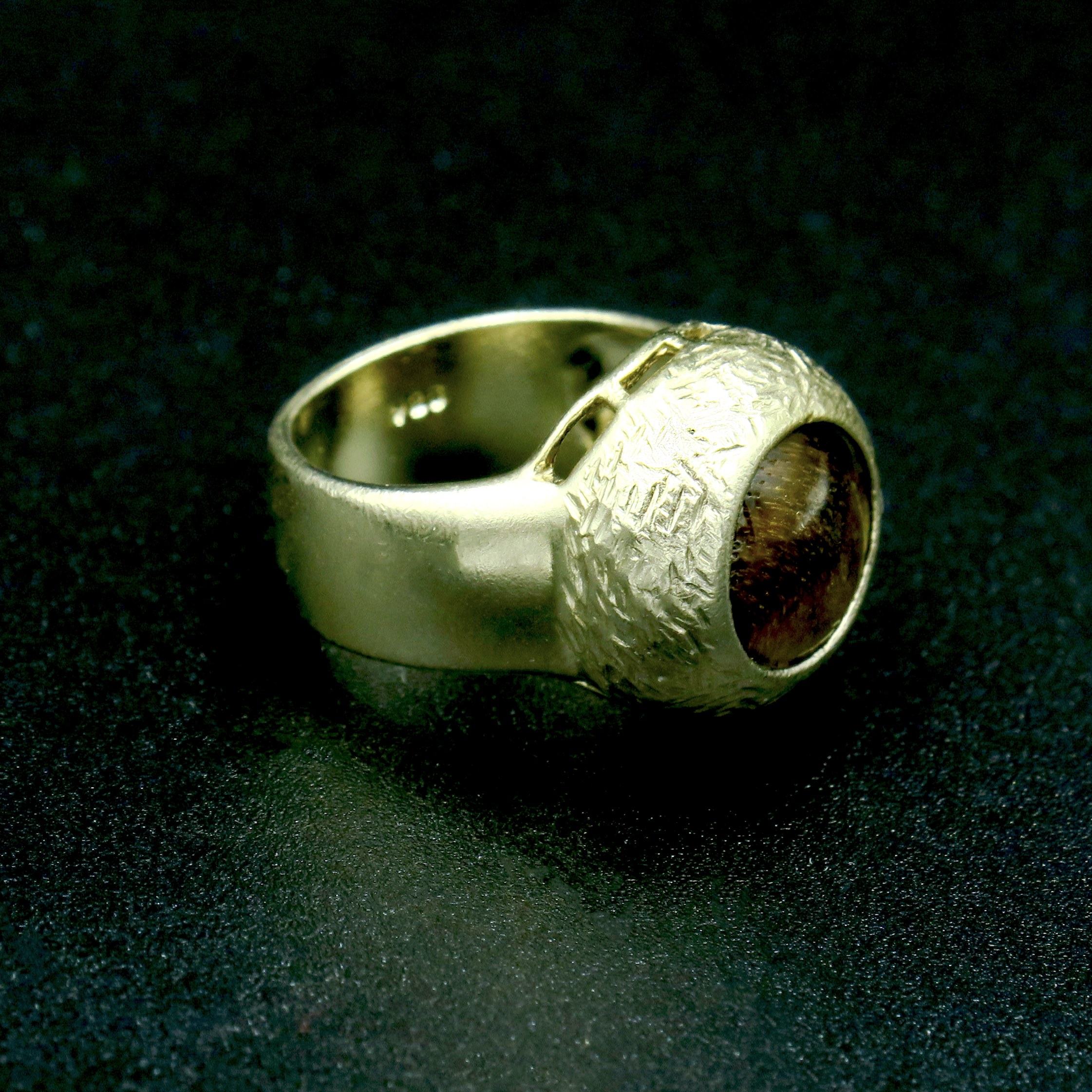 טבעת כסף 925 עם עיין טיגר