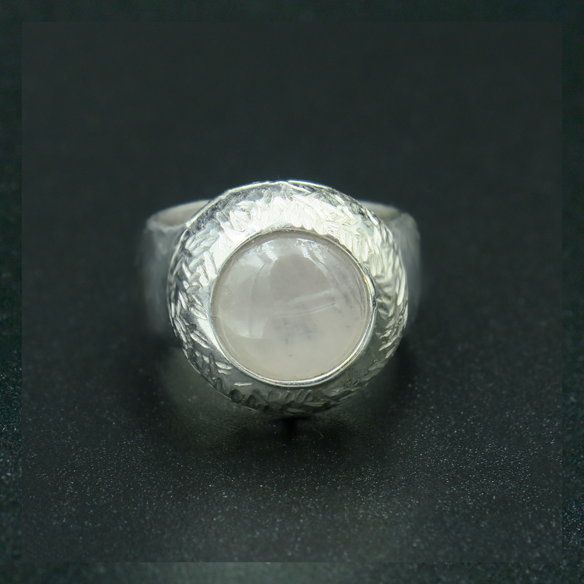 טבעת כסף 925 עם קוורץ