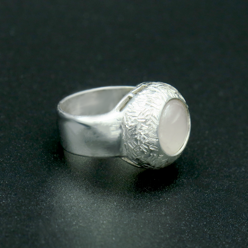 טבעת כסף 925 עם קוורץ