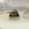 Silver ring with yellow agate stone