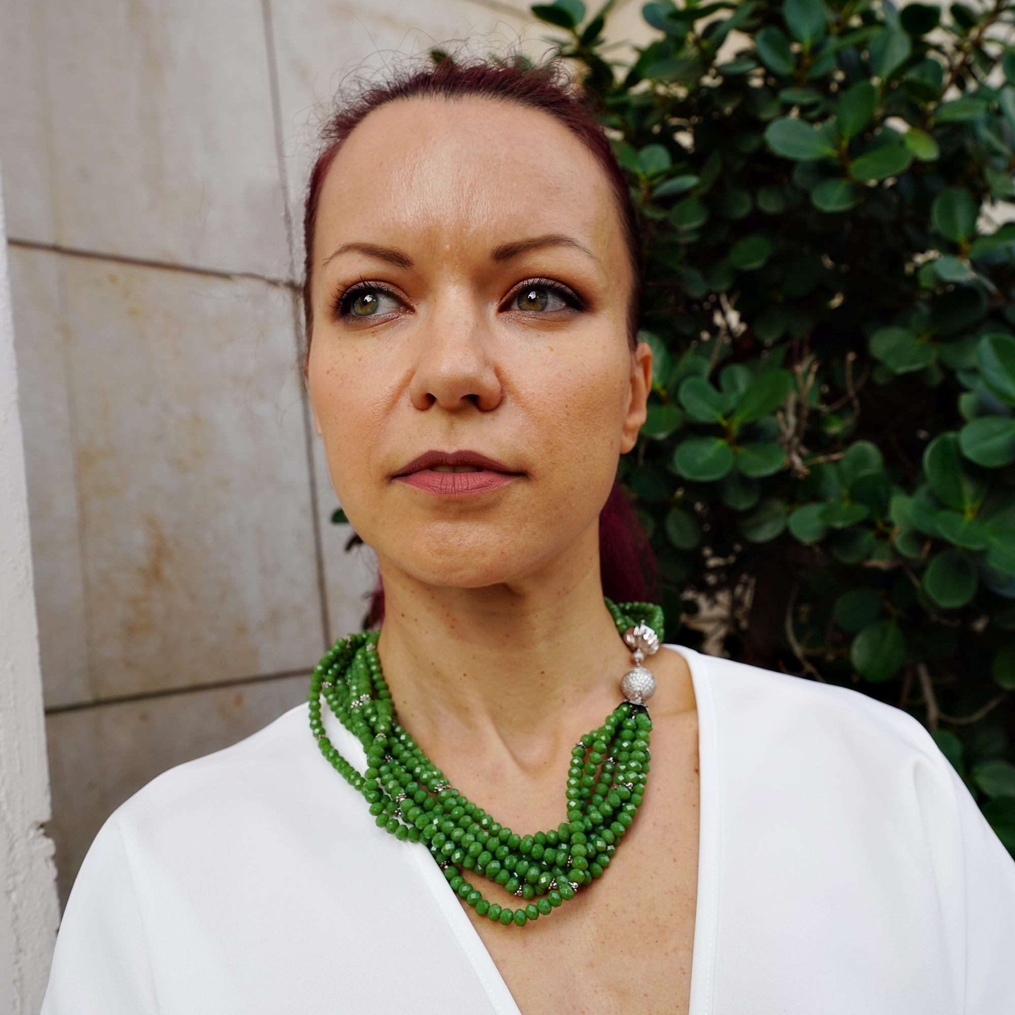 שרשרת שורות בגוון ירוק עמוק