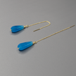 Blue cake chain earrings