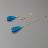Blue cake chain earrings