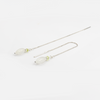 14 carat gold earrings with moonstone and olivine
