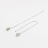 14k white gold earrings with labradorite and sapphire