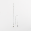 14k white gold earrings with labradorite and sapphire