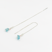 Silver earrings with apatite and pink tourmaline