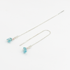 Silver earrings with apatite and pink tourmaline