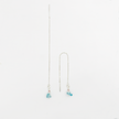 Silver earrings with apatite and pink tourmaline