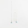 Silver earrings with apatite and pink tourmaline