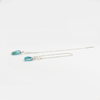 14 carat white gold earrings with apatite and pink tourmaline