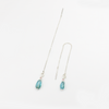 14 carat white gold earrings with apatite and pink tourmaline