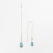 14 carat white gold earrings with apatite and pink tourmaline