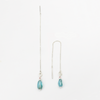 14 carat white gold earrings with apatite and pink tourmaline