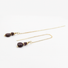 14k gold earrings with garnet