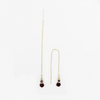 14k gold earrings with garnet