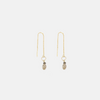 14 carat gold chain earrings with topaz