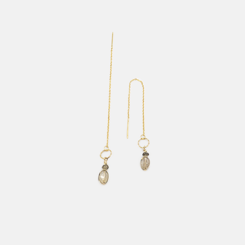 עגילי שרשרת זהב 14 קראט עם טופז בגוון שמיים – פריט תכשיט מדויק ומרענן שמעניק מראה זוהר ועדין. השרשרת הנעה בעדינות מוסיפה תחושת תנועה, והטופז – אבן של שלווה ובהירות – מקרין אור כחול רך ומחמיא. מתאים לנשים שמחפשות תכשיט שהוא גם אלגנטי וגם מיוחד.

