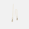 14 carat gold chain earrings with topaz