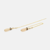14 carat gold chain earrings with topaz and moonstone