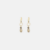 14k gold earrings with topazes