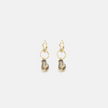 14k gold earrings with topazes