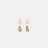 14k gold earrings with topazes