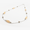 14 carat gold necklace with topaz and moonstone