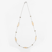 14 carat gold necklace with topaz and moonstone
