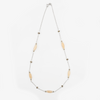 14 carat gold necklace with topaz and moonstone