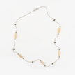 14 carat gold necklace with topaz and moonstone