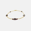 14K gold bracelet with garnet